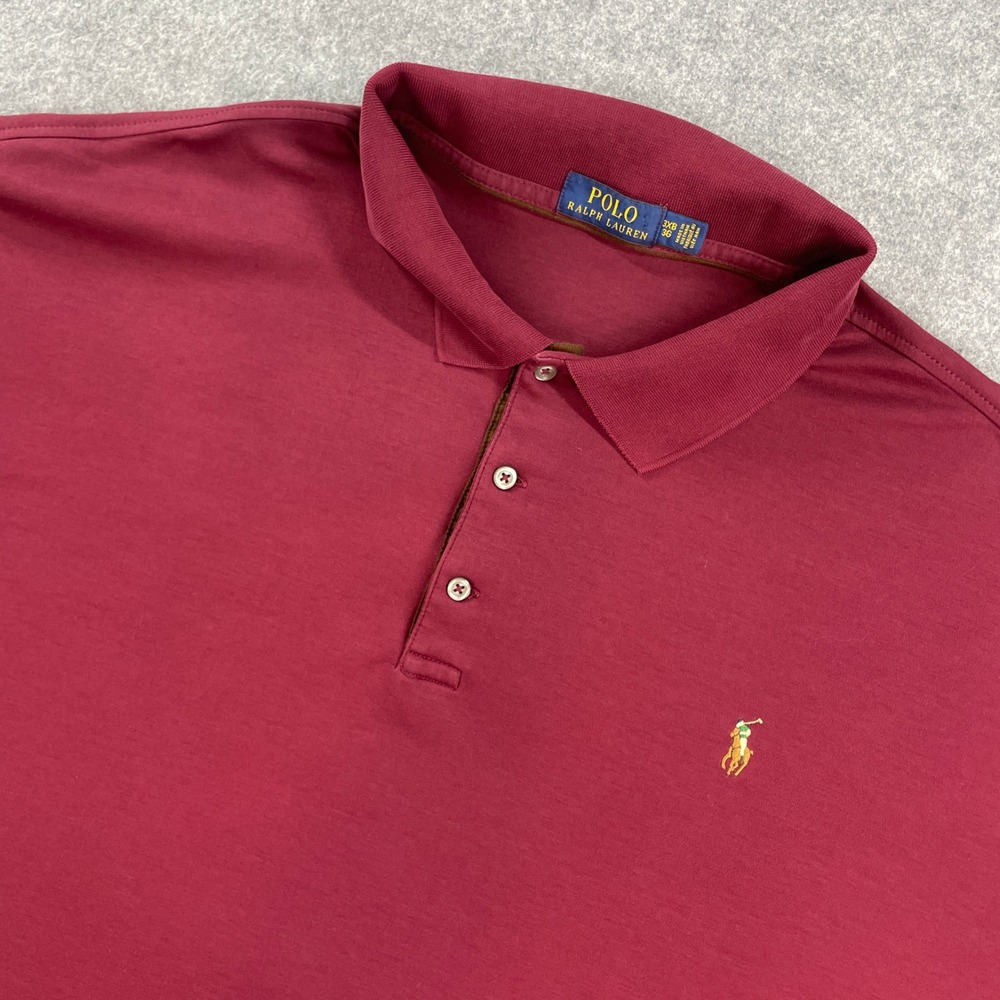 Polo Ralph Lauren Mens Shirt 3XB Burgundy Long Sleeve Classic Prep Cotton
